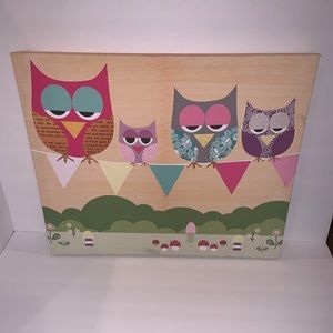Owl print on canvas